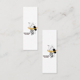 Embracing My Inner Eclipse Celestial Moon Line Art Mini Business Card
