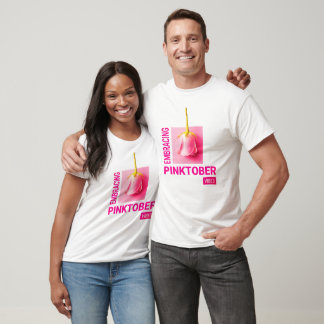 Embracing Pinktober Vibes - Breast Cancer Awarenes T-Shirt