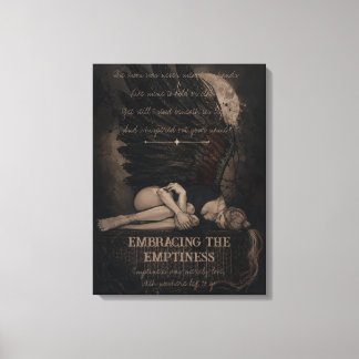 Embracing the Emptiness Dark Romantic Gothic   Canvas Print