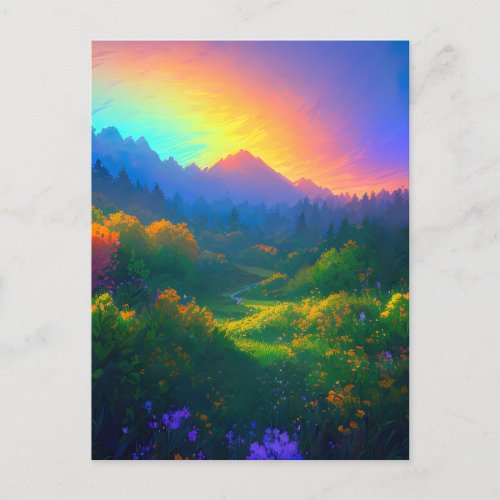 Embracing the Magical Sunset Colors Postcard