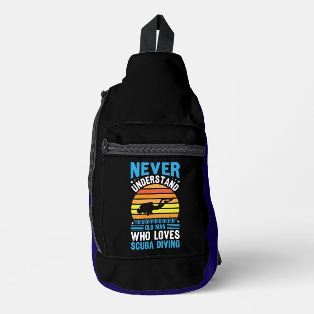 Embracing the Ocean Depths With Passion and Joy Sling Bag (Front)