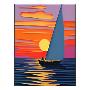 Embracing Tranquility on the Open Sea Photo Print