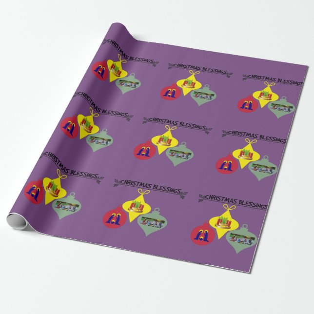 Embracing True Spirit of Christmas Wrapping Paper (Unrolled)