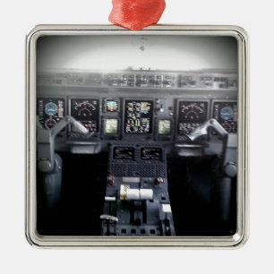 Embraer 145 Flight Deck Metal Ornament
