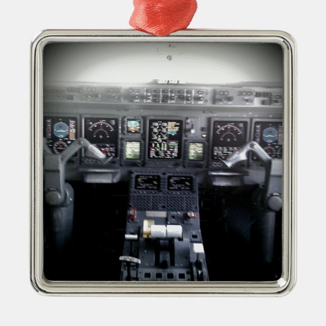 Embraer 145 Flight Deck Metal Ornament (Front)