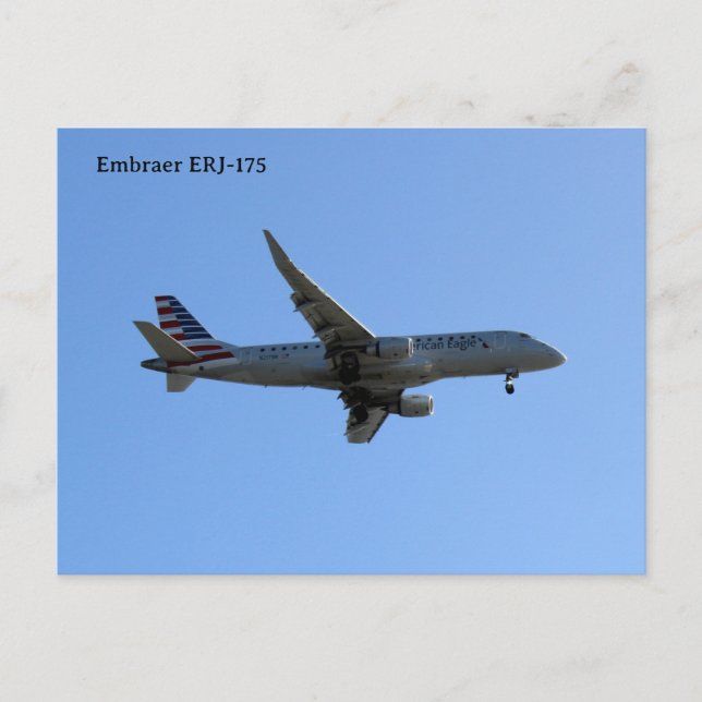 Embraer Airplane Postcard (Front)