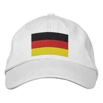 Embroider German Germany Flag Embroidered Baseball Hat by Oktoberfest_TShirts at Zazzle