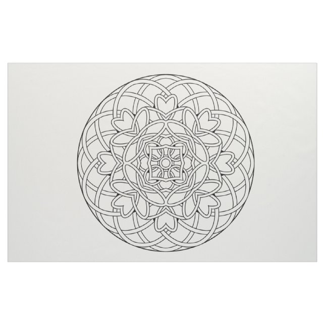 Embroider Your Own Abstract Mandala Fabric (Fat Quarter)