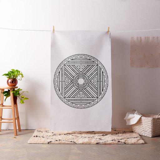 Embroider Your Own Abstract Mandala Fabric