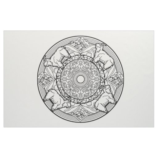 Embroider Your Own Mandala Fabric Goats