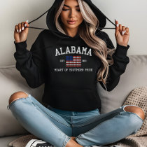 Embroidered Alabama College Hoodie, Graduation  Embroidered Hoodie