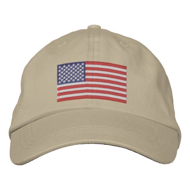 Embroidered American Flag Cap (Front)