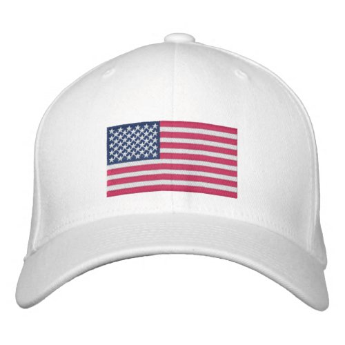 Embroidered American Flag Cap
