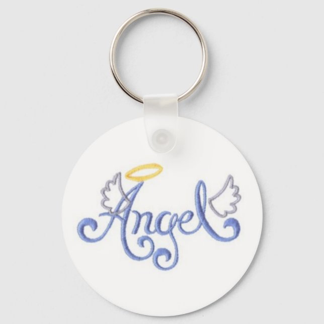 Embroidered Angel Keychain (Front)