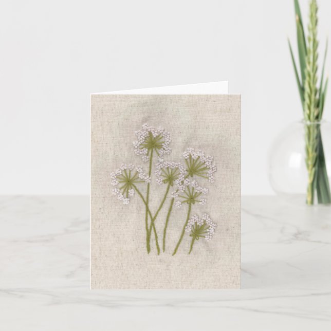 Embroidered Angelia Blank Card (Front)