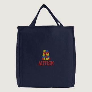 Embroidered Autism Awareness Bag
