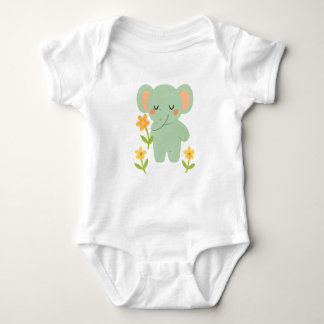Embroidered Baby Animals  Bodysuit