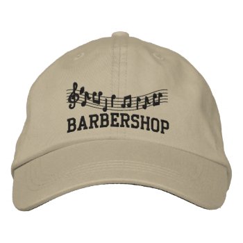 Embroidered Barbershop Music Cap by madconductor at Zazzle