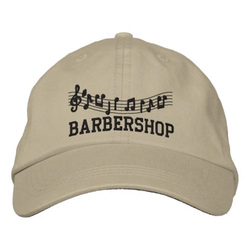 Embroidered Barbershop Music Cap