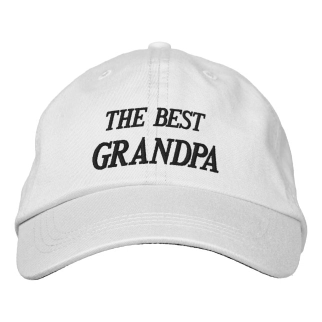 Embroidered Baseball Cap THE BEST GRANDPA (Front)