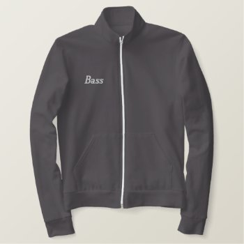 Embroidered Bass Player Track Jacket by madconductor at Zazzle