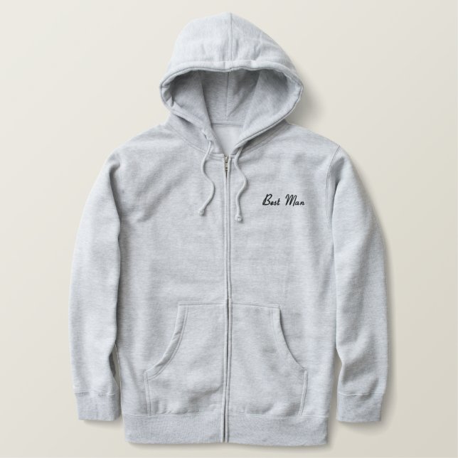 Embroidered Best Man Hoodie (Design Front)