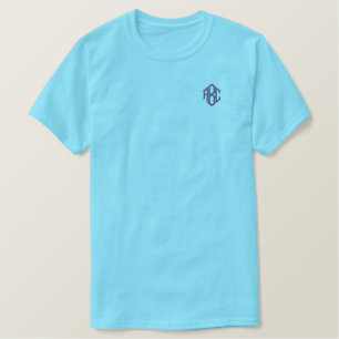 Embroidered Blue Horizon Mens Shirt Monogram