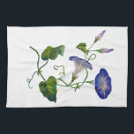 Embroidered Blue Morning Glories Kitchen Towel<br><div class="desc">Embroidered Blue Morning Glories</div>
