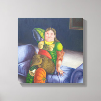 "Embroidered Botero" Canvas Print