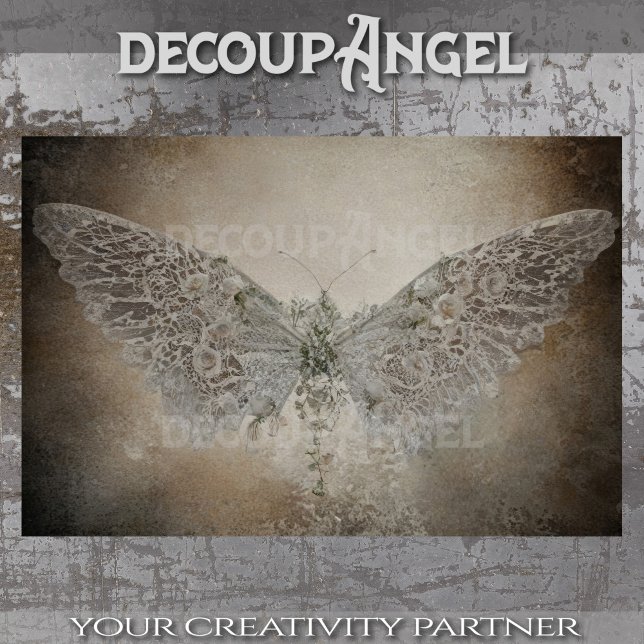 Embroidered Butterfly Texture Decoupage Tissue Paper (Creator Uploaded)