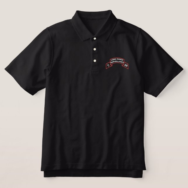 Embroidered C/38 Scroll Embroidered Polo Shirt (Design Front)