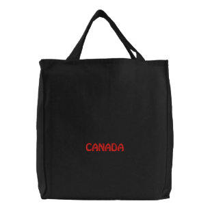 Embroidered CANADA Tote Bag