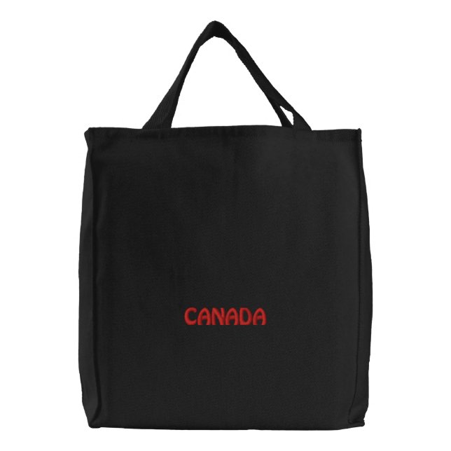 Embroidered CANADA Tote Bag (Front)
