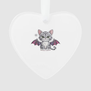 embroidered cat bat Classic T-Shirt Ornament