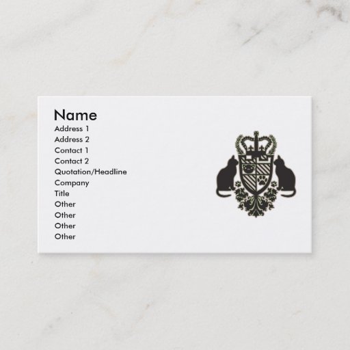 Customizable Embroidered_Cat Business Card Templates