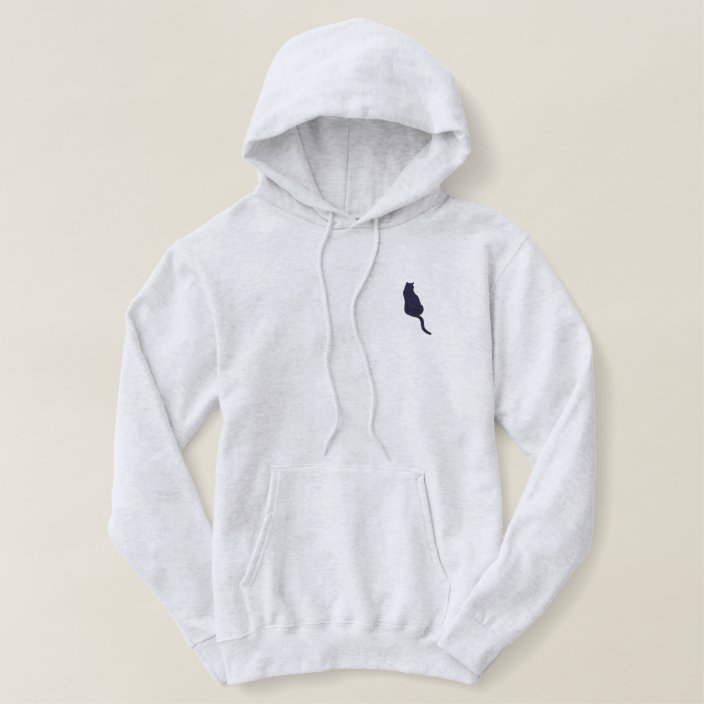 Embroidered Cat Hoodie | Zazzle.com