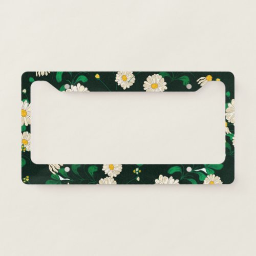 Embroidered childrens drawing imitation license plate frame