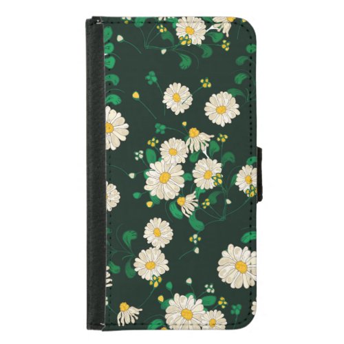 Embroidered childrens drawing imitation samsung galaxy s5 wallet case