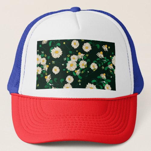 Embroidered childrens drawing imitation trucker hat