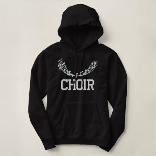 Embroidered Choir Music Hoodie