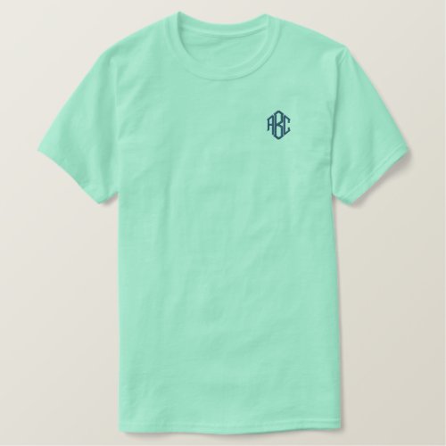 Embroidered Clean Mint Mens Shirt Monogram 