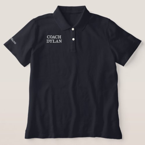 Embroidered Coach Shirt _ Custom Sports Polo