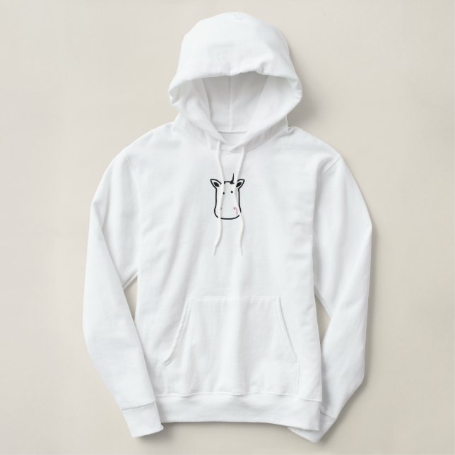 Embroidered Cow Hoodie (Design Front)