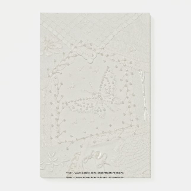Embroidered Crazy Quilt Note Pad (Front)