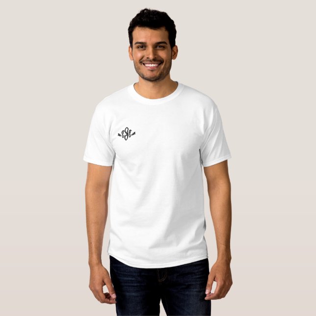 Embroidered Customize Initials T-Shirt (Front Full)