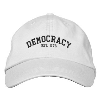 Embroidered Democracy Est 1776 Baseball Cap