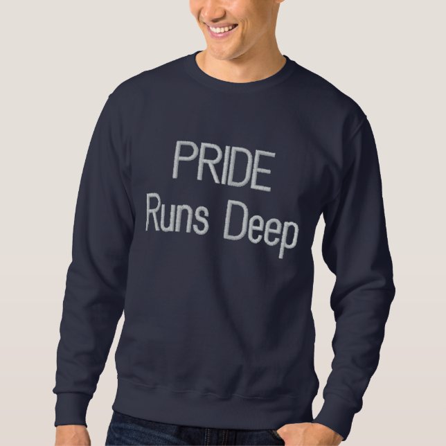 Embroidered Dolphins on Back Sweatshirt (Front)