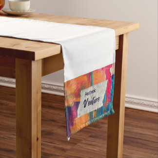 "Embroidered Elegance: The Aesthetic Venture Table Short Table Runner