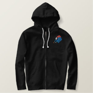 EMBROIDERED EMBROIDERY Orchid Flower Hoodie
