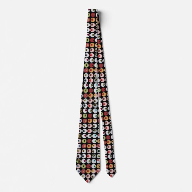 Embroidered Eyeball Collection Neck Tie (Front)